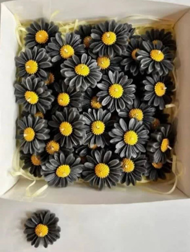 شمع گل بابونه مشکی